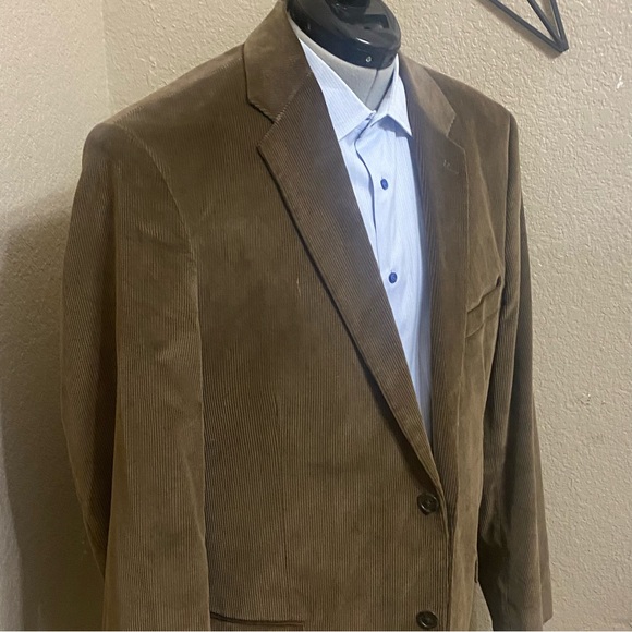 Brown Corduroy Saddlebred Men's Sport Coat 44L - Picture 7 of 11